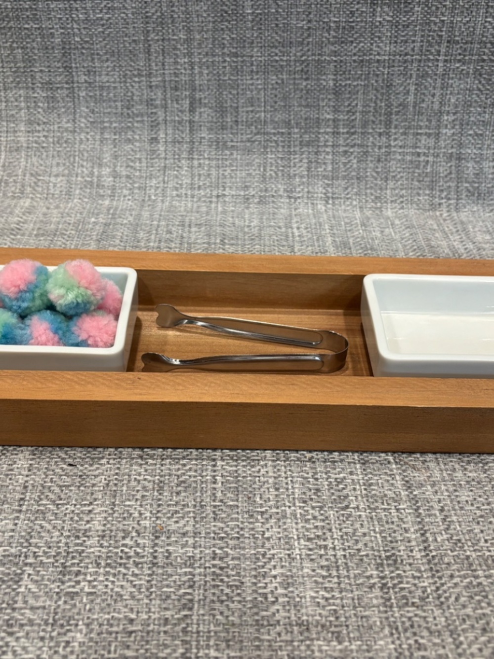 rectangular bowl tonging 1:1 material for practical life by idlewild montessori